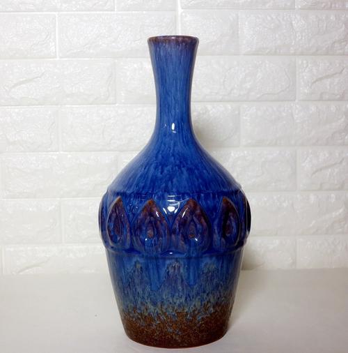 厂家直销潮州陶瓷瓷器 创意青花蓝仿古瓷花瓶花器仿古摆设工艺品